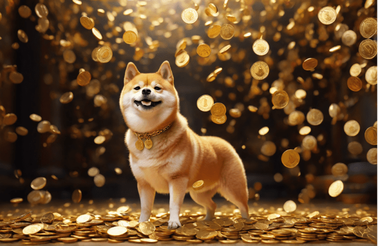 Shiba Inu Under The Rain Of Coins.png